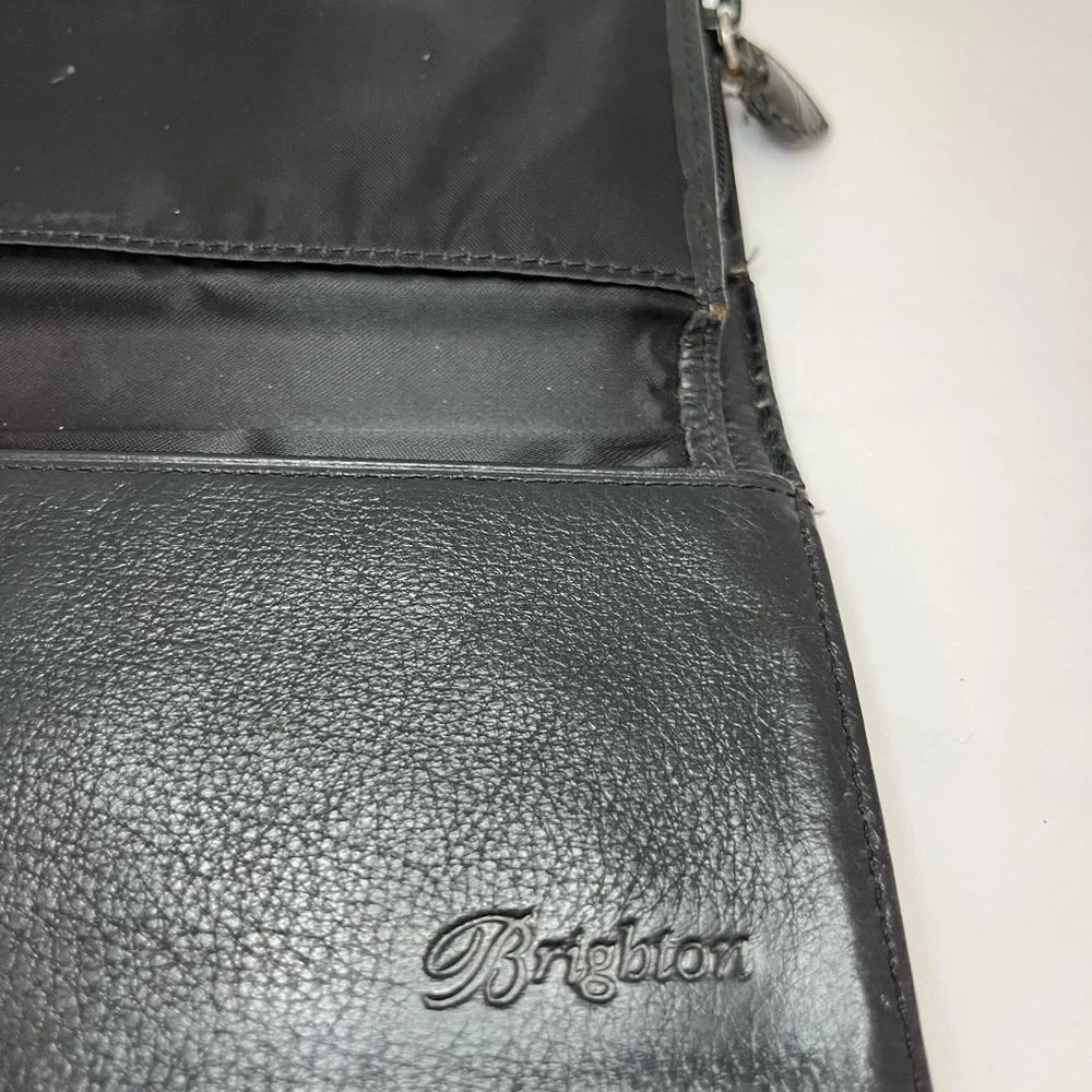 Brighton Black Crocodile Embossed Wallet with Silver Accents - Picture 10 of 10
